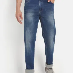 Octave Blue Cotton Regular Fit Jeans-image-26