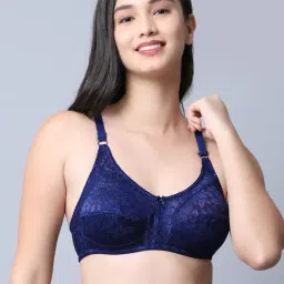 Gracit Navy Self Pattern Bra-image-26
