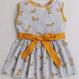 Many Frocks Kids Grey & Yellow Printed Top-image-69