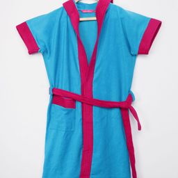 Sand Dune Girls Blue & Pink Bath Robe-10