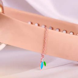 GIVA 925 Silver Rose Gold Feathery Watch Charm for Women-image-65