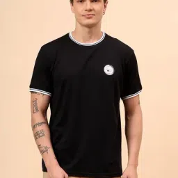 Cantabil Black Solid T-Shirt-picture-47
