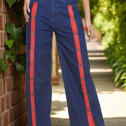 KATLINE Women Smart Regular Fit Mid-Rise Mildly Distressed Heavy Fade Stretchable Jeans-image-91