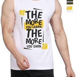 WOOSTRO Men Pack Of 2 Typography Printed Round Neck Cotton Slim Fit T-shirts-image-71