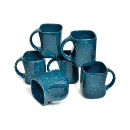 FABINALIV Blue Printed Ceramic Glossy Mugs Set of Cups and Mugs image 4