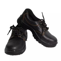 SAFE WORK Steel Toe Safety Shoes, Low Ankle PU Sole Size UK 8 Black, Atom-8-image-27