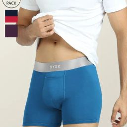 XYXX Multicolor Micro Modal Trunks - Pack of 3-picture-42