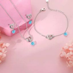 GIVA 925 Silver Adore Love Jewellery Set-image-74