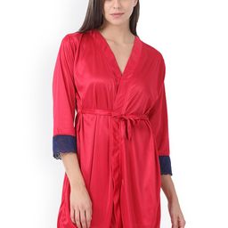 Klamotten Red Solid Robe 209C-image-47
