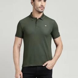 Royal Enfield Green Solid Short Sleeves T-Shirt-image-48