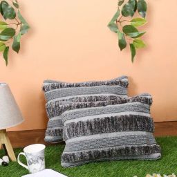 Romee Grey Wool Embroidery Cushion Covers-image-27