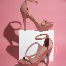 Inc.5 Women's Peach Ankle Strap Stilettos-image-95