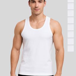 AMUL COMFY Pack Of 9 Pure Cotton Undershirt Vests-picture-30