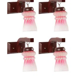 Somil Premium Designer Glass Wall / Night Lamp Elegant & Stylish Dcor Accent for Modern Interiors, color- Pink, White, Size:- 17 X 27 X 27 CM-image-32
