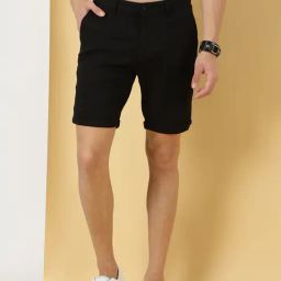 Thomas Scott Black Slim Fit Shorts-image-3