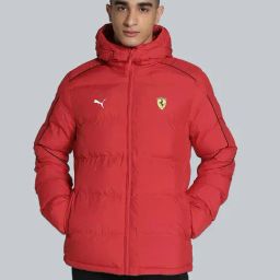 Puma Red Regular Fit Quilted Hooded Jacket-picture-31
