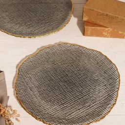 Pure Home and Living Grey Glass Textured Charger Plates-image-89