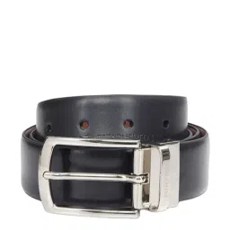 United Colors of Benetton Larry Navy & Tan Leather Solid Reversible Belt-image-91