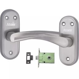 Atom Stainless Steel Silver Satin Finish Door Handle Set, Innova210-picture-21