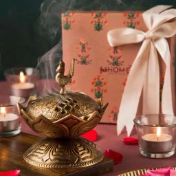 Fabindia Home Mehnoor Golden Metal Dhuna-39