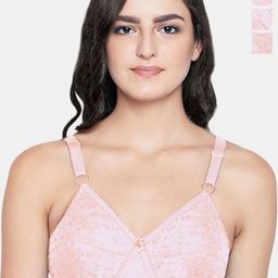 Bodycare Pack of 3 Cotton Lightly Padded Non wired Tshirt Bra-image-9