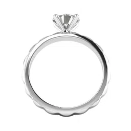 AJRETAIL Silver Studded 1 Carat Finger Ring Diamond-image-68