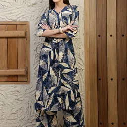 KALINI Women Floral Printed Regular Kurta with Palazzos-21