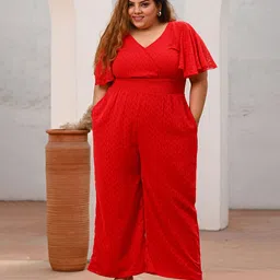 PrettyPlus by Desinoor.com Women Plus Size Basic Jumpsuit image 4