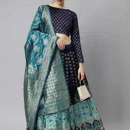 Mr Y Green Art Silk Lehenga Choli-picture-27