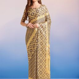 Mitera Ethnic Motifs Woven Design Leheriya Saree-image-49