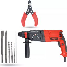Walkers 1200 W Hammer Impact Drill Kit 26 mm Chuck Size with 5 Bits, WKCB383M1-image-92