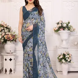 Ambuja International Floral Printed Pure Georgette Saree-picture-43