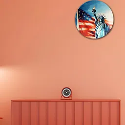 THE QUIRKY HOME Blue & Red Printed Decorative Ceramic Wall Plate-image-21