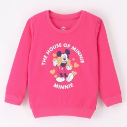 Bodycare Terry Cotton Full Sleeves Sweatshirt with Mickey Mouse Graphics - Fuchsia-image-45