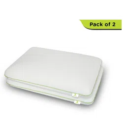 Cushows Memory Foam Modern Slim Pillow For Stomach Sleepers PACK OF 2- White-picture-16