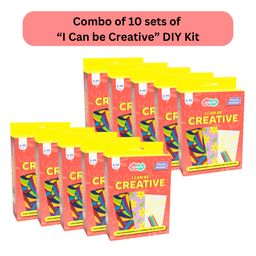JoGenii I Can Be Creative -Mini DIY Kit | Ages 3-12 | Return Gift, Travel Friendly (Pack of 10) -Multicolor-12