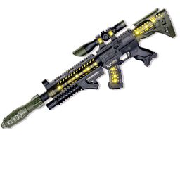 Sanjary Electric Toy Rocket Gun Sound Light Vibration Gun Toy Battery Operated for kids color design may vary-2