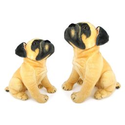 Tickles Pug Dog Mother with Baby Soft Stuffed Plush Animal Toy for Kids Boys Girls (Length 44 cm Color: Brown)-picture-44