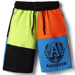 Pine Kids Looper Knit Knee Length Cut & Sew Shorts With Text Print - Multicolour-image-87