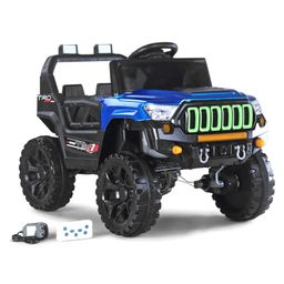 fab n funky Battery Operated Ride On Jeep with Music & LED Headlight Openable Doors| Wide Comfortable Seat| Forward & Reverse Drive| Rechargeable Battery| Remote Control - Blue-picture-15