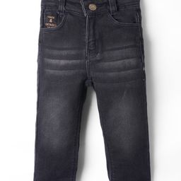 Olio Kids Full Length Washed Denim Jeans - Charcoal Grey-image-97