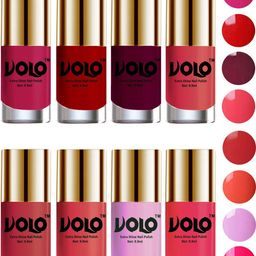 VOLO Set Of 8 High-Shine Long Lasting Professional Nail Polish-9ml Each-Combo No-42-18