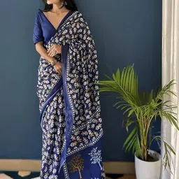 JAINICA Floral Pure Cotton Saree-picture-32