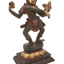 Exotic India Green & Gold-Toned Dancing Shiva Religious Idol Showpiece-image-41