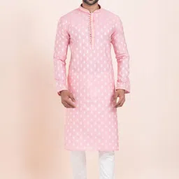 ROOTED LIBAAS Men Ethnic Motifs Regular Kurta with Pyjamas-38