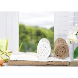 Bianca D'ross White & Brown 380 GSM Hand Towels - Set of 4-image-96