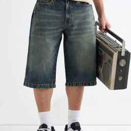 Bewakoof Blue Straight Fit Solid Shorts-image-74