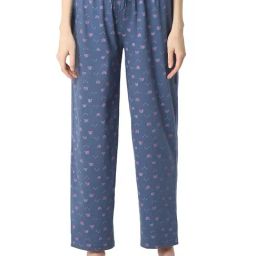 Smarty Pants Blue Cotton Regular Fit Printed Lounge Pants-picture-43