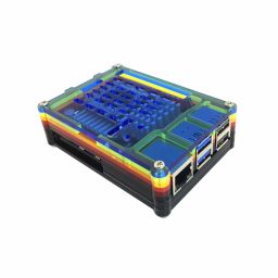 Raspberry Pi 5 Rainbow Case Raspberry Pi 5 10-Layer Acrylic Case Rainbow Acrylic Pi 5 Case, Compatible With Active Cooler - RS5780Raspberry Pi 5 Rainbow Case Raspberry Pi 5 10-Layer Acrylic Case Rainbow Acrylic Pi 5 Case, Compatible With Active Cooler - RS5780 image 1