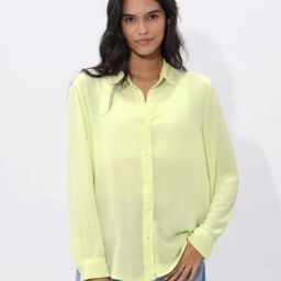The Souled Store Green Plain Shirts-image-66